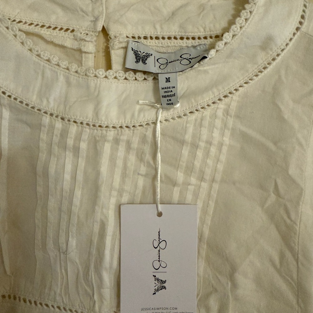 Jessica Simpson White Ruffle Blouse - Picture 2 of 4